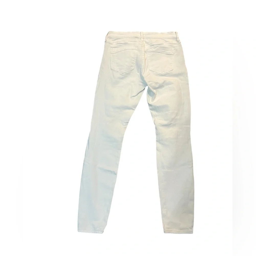 Express Women's Mid- Rise White Distressed Legging Jeans Size 8